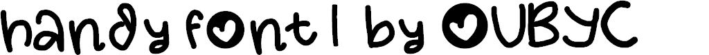 Preview image for handy font 1 by OUBYC