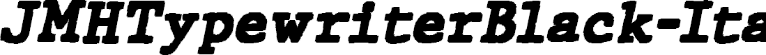 Preview image for JMHTypewriterBlack-Italic