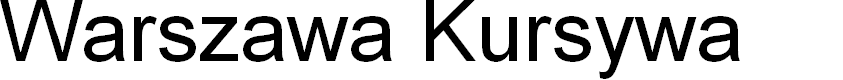 Preview image for Warszawa Kursywa