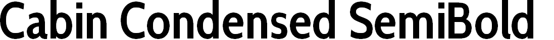 Preview image for Cabin Condensed SemiBold