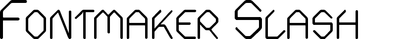 Preview image for Fontmaker Slash
