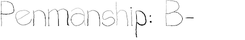 Preview image for Penmanship: B-