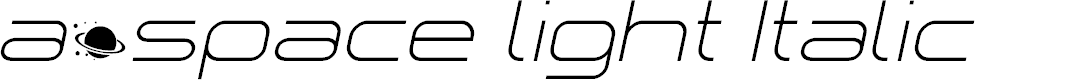 Preview image for a•space light Italic