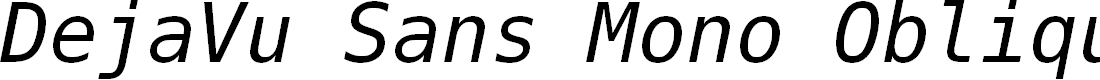 Preview image for DejaVu Sans Mono Oblique