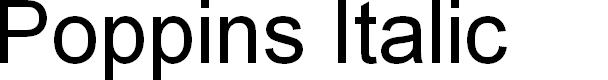 Preview image for Poppins Italic