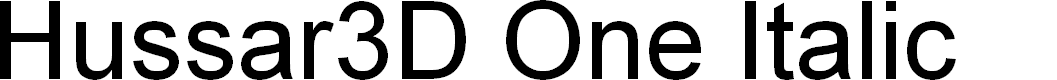 Preview image for Hussar3D One Italic
