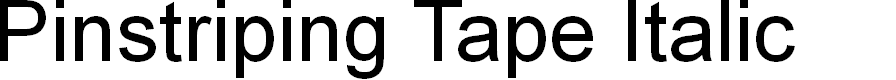 Preview image for Pinstriping Tape Italic