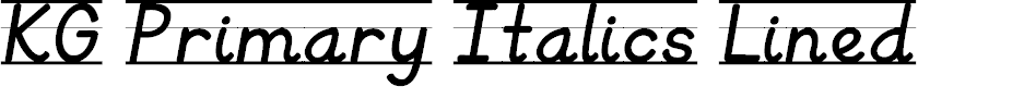 Preview image for KG Primary Italics Lined