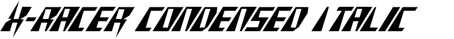 Preview image for X-Racer Condensed Italic