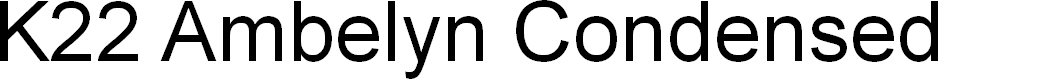Preview image for K22 Ambelyn Condensed