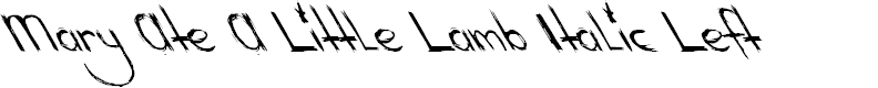 Preview image for Mary Ate A Little Lamb Italic Left