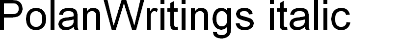 Preview image for PolanWritings italic