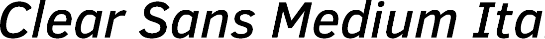 Preview image for Clear Sans Medium Italic