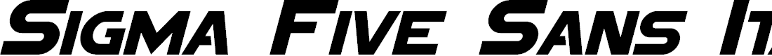 Preview image for Sigma Five Sans Italic