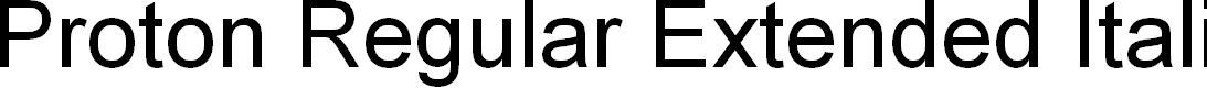 Preview image for Proton Regular Extended Italic