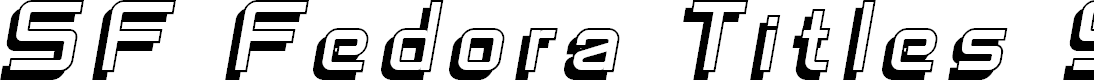 Preview image for SF Fedora Titles Shadow Italic
