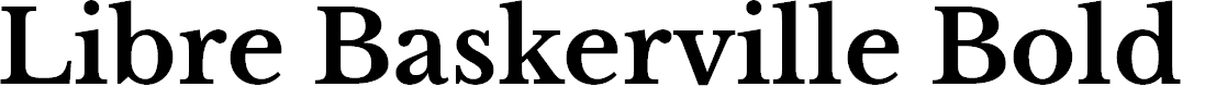 Preview image for Libre Baskerville Bold