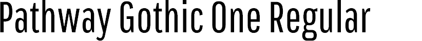 Preview image for Pathway Gothic One Regular