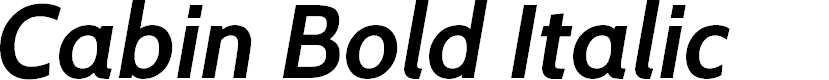 Preview image for Cabin Bold Italic