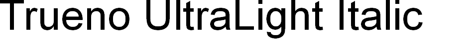 Preview image for Trueno UltraLight Italic