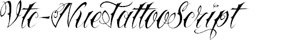 Vtc-NueTattooScript Font | Designed by Vigilante TypeFace Corp.