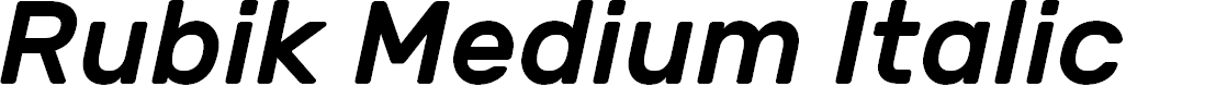 Preview image for Rubik Medium Italic