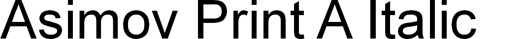 Preview image for Asimov Print A Italic