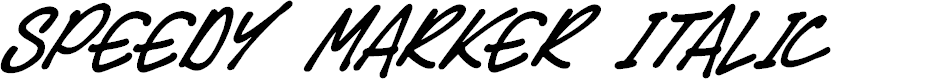 Preview image for Speedy Marker Italic