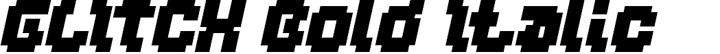 Preview image for GLITCH Bold Italic