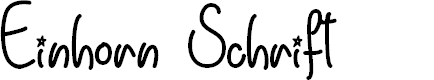 Preview image for Einhorn Schrift