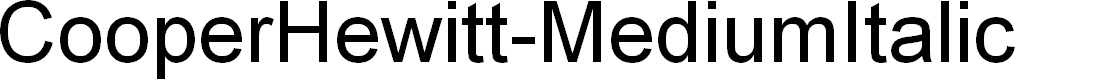 Preview image for CooperHewitt-MediumItalic