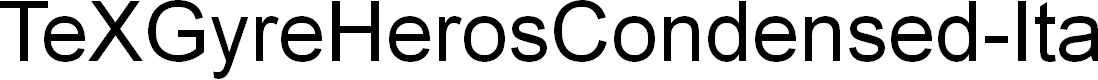Preview image for TeXGyreHerosCondensed-Italic
