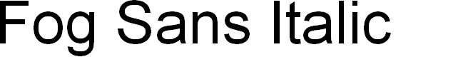 Preview image for Fog Sans Italic