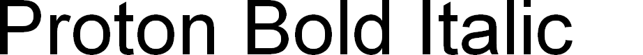 Preview image for Proton Bold Italic