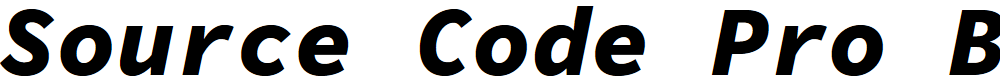 Preview image for Source Code Pro Black Italic