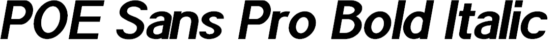 Preview image for POE Sans Pro Bold Italic