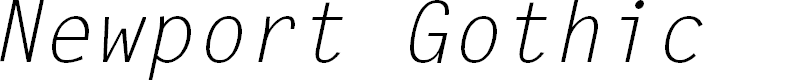 Preview image for Newport Gothic Italic