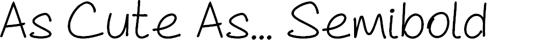 Preview image for As Cute As... Semibold