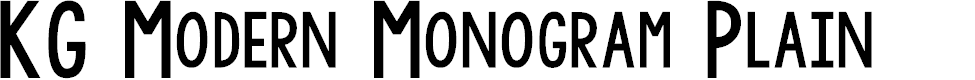 Preview image for KG Modern Monogram Plain
