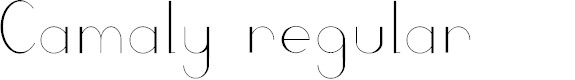 Preview image for Camaly regular