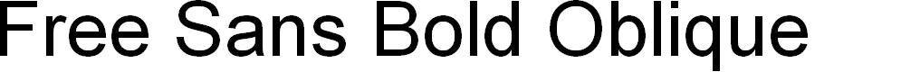 Preview image for Free Sans Bold Oblique