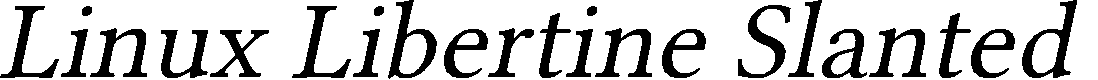 Preview image for Linux Libertine Slanted