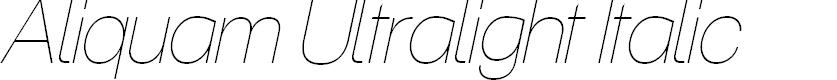 Preview image for Aliquam Ultralight Italic