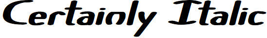 Preview image for Certainly Italic