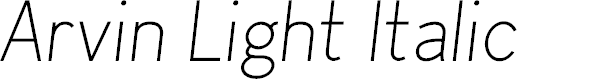 Preview image for Arvin Light Italic