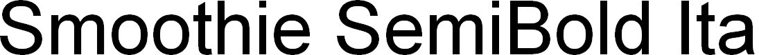 Preview image for Smoothie SemiBold Italic
