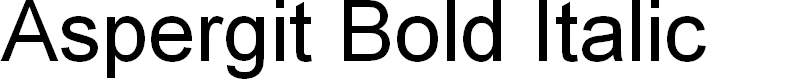 Preview image for Aspergit Bold Italic