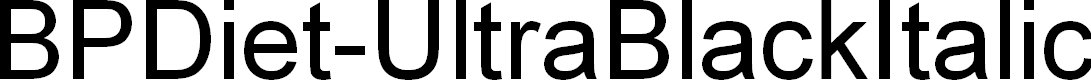 Preview image for BPDiet-UltraBlackItalic