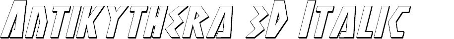 Preview image for Antikythera 3D Italic