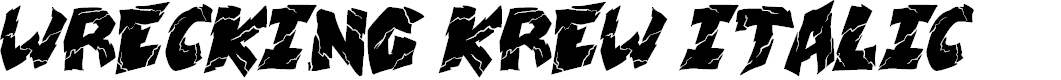 Preview image for wrecking krew Italic